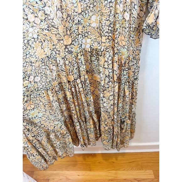 Free People Floral Maxi Dress - Yellow and Blue - Picture 9 of 16
